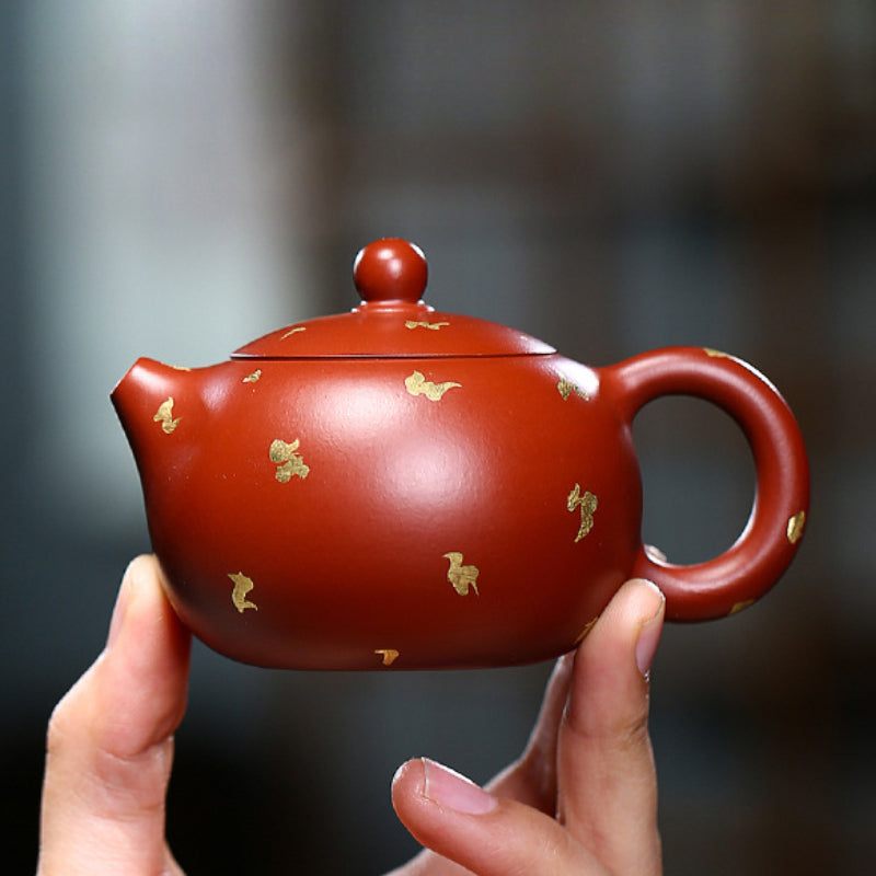 Retro Gold Xishi Teapot Pure Handmade Kung Fu Tea Set
