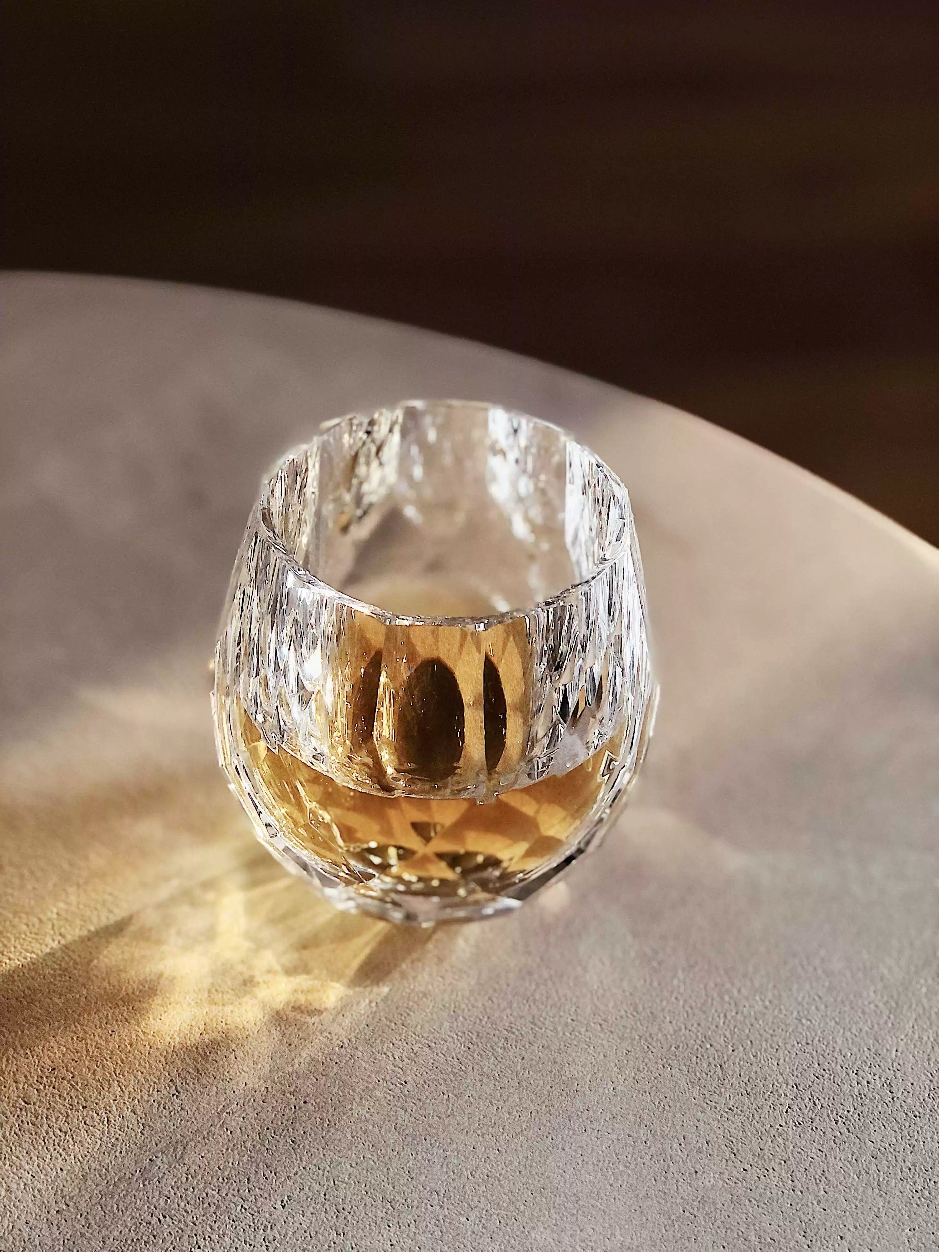 Hand Cut Crystal Whiskey Glass