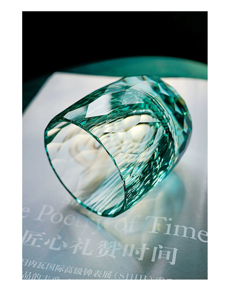 Hand-carved K9 Crystal Whiskey Glass