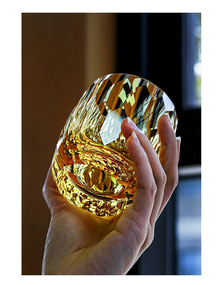 Hand-carved K9 Crystal Whiskey Glass