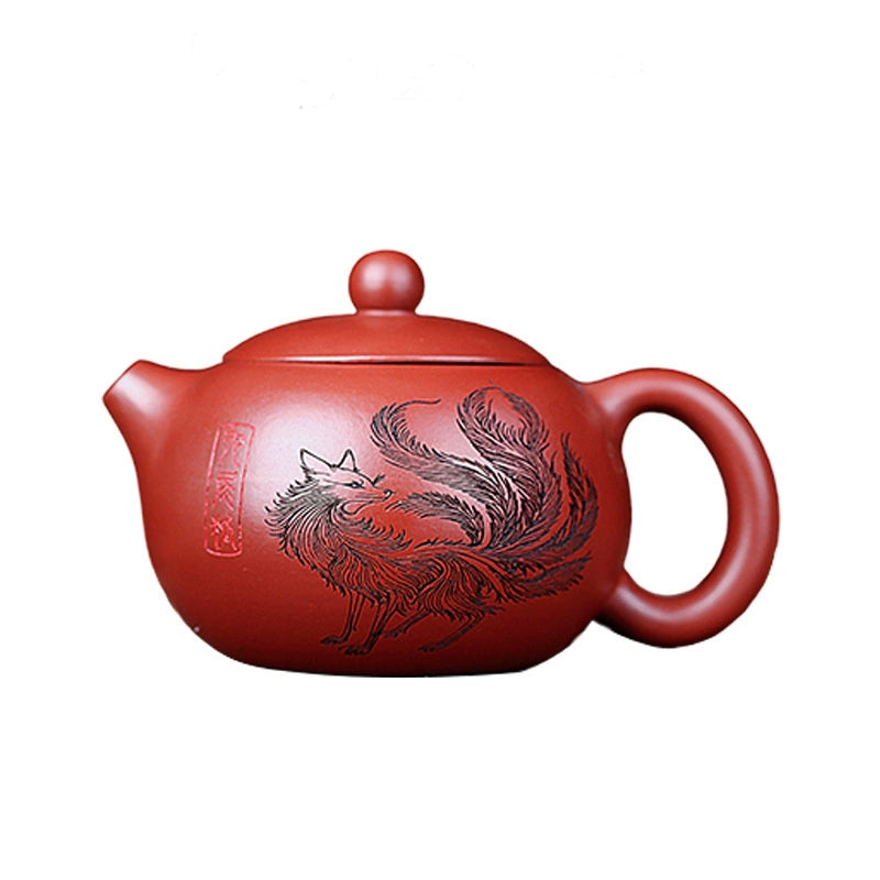 Handmade Nine-tailed Fox Xishi Teapot