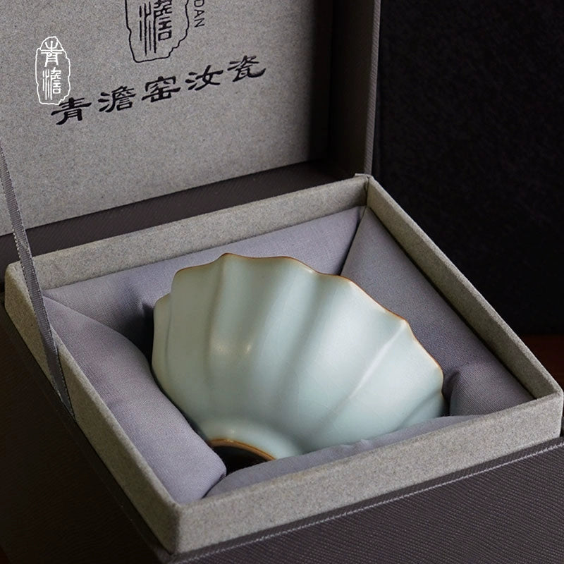 Handmade Ru Kiln Teacup Celadon Kungfu Teacup