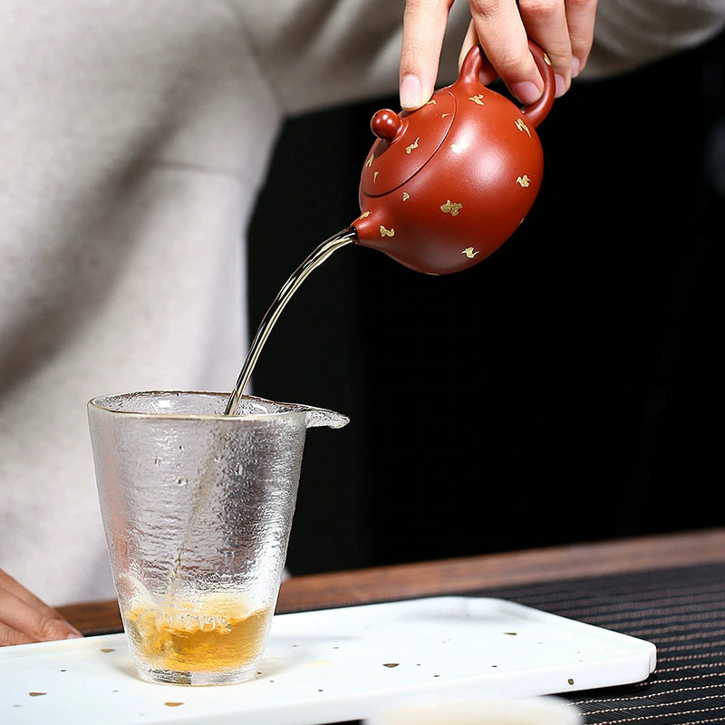 Retro Gold Xishi Teapot Pure Handmade Kung Fu Tea Set