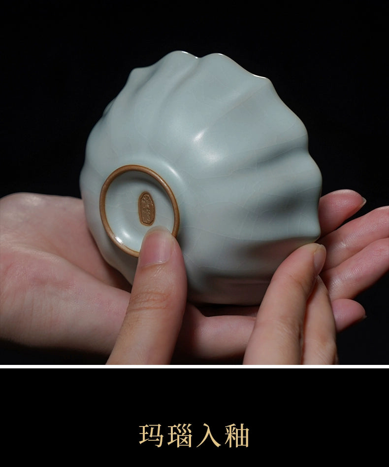 Handmade Ru Kiln Teacup Celadon Kungfu Teacup