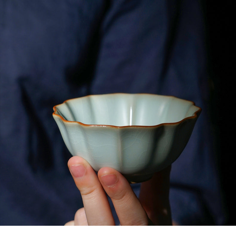 Handmade Ru Kiln Teacup Celadon Kungfu Teacup