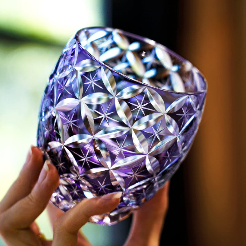 Violet Crystal Whiskey Glass