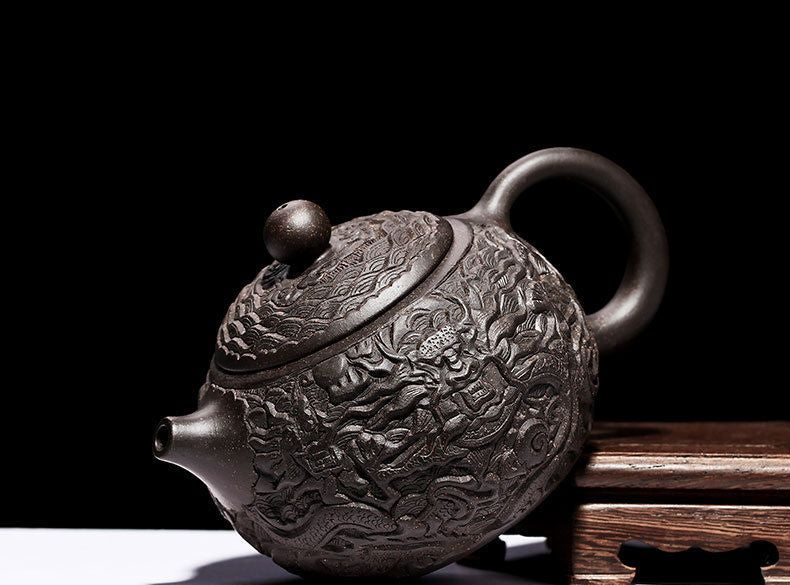 Black Clay Dragon Teapot