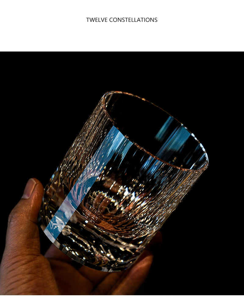 12 Constellations Crystal Whisky Glasses