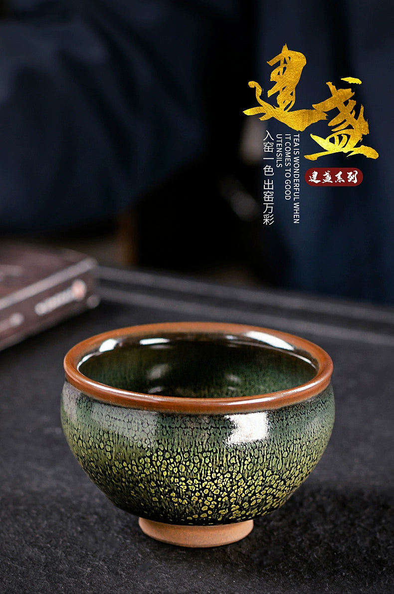 Green Oil Drop Partridge Jianzhan Tea Cup new arrivals