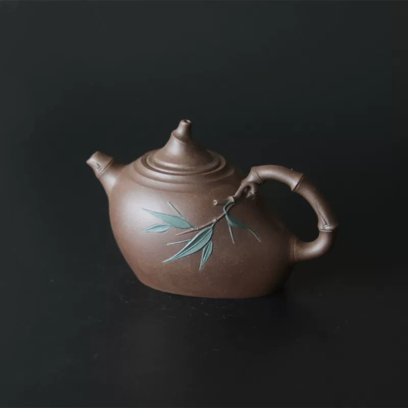 Handmade Bamboo Leaf Teapot