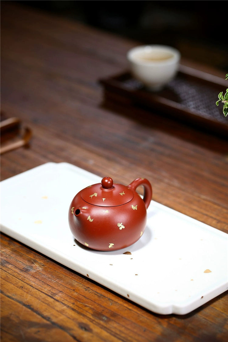 Retro Gold Xishi Teapot Pure Handmade Kung Fu Tea Set
