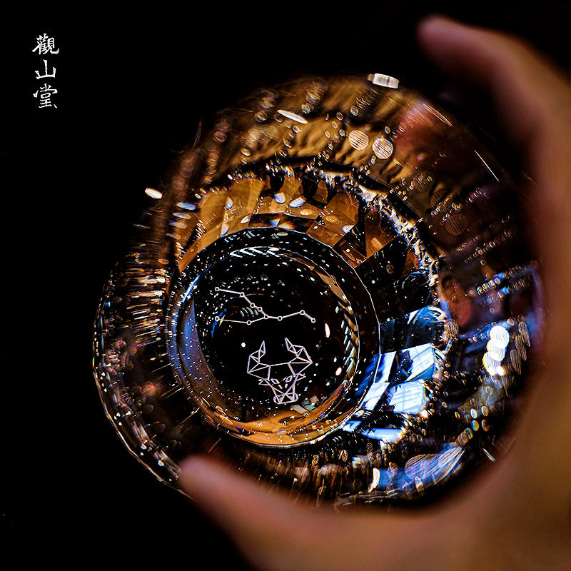 12 Constellations Crystal Whisky Glasses
