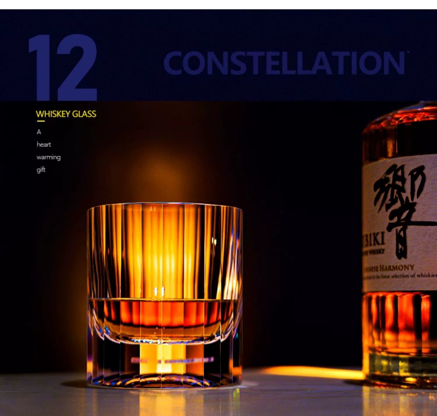 12 Constellations Crystal Whisky Glasses