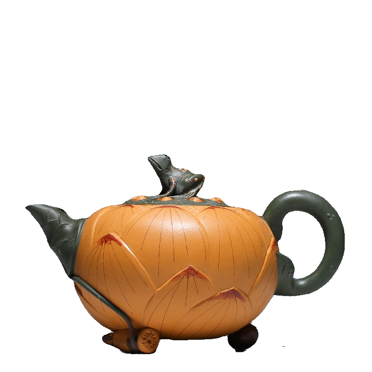 Handmade Frog Lotus Seed Teapot (420ml)