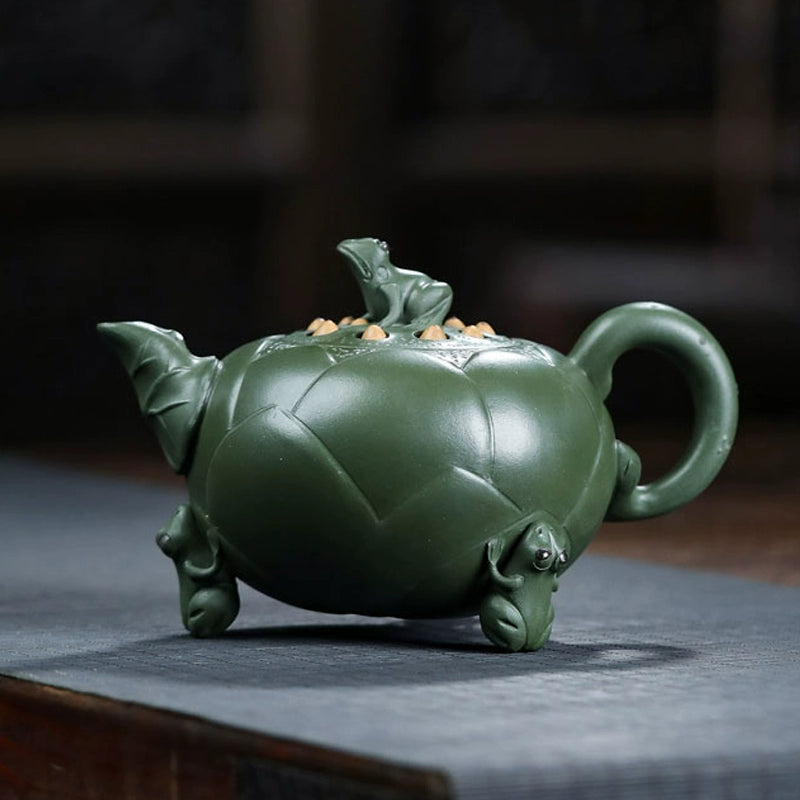 Handmade Frog Lotus Seed Teapot (420ml)