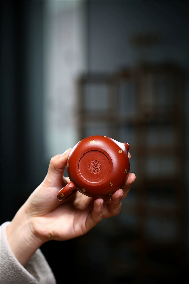 Retro Gold Xishi Teapot Pure Handmade Kung Fu Tea Set