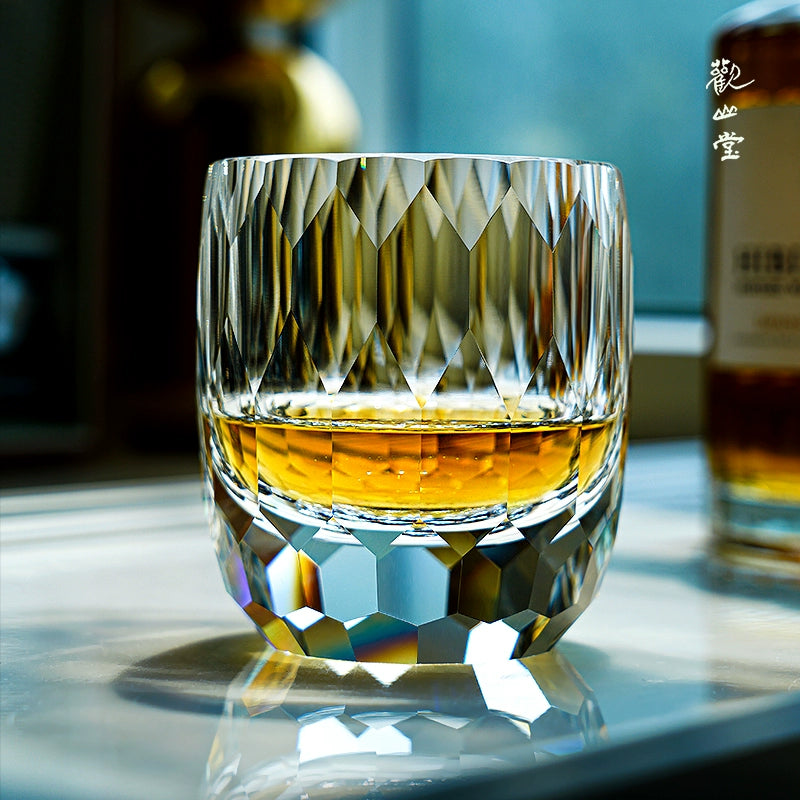 Hand-carved K9 Crystal Whiskey Glass