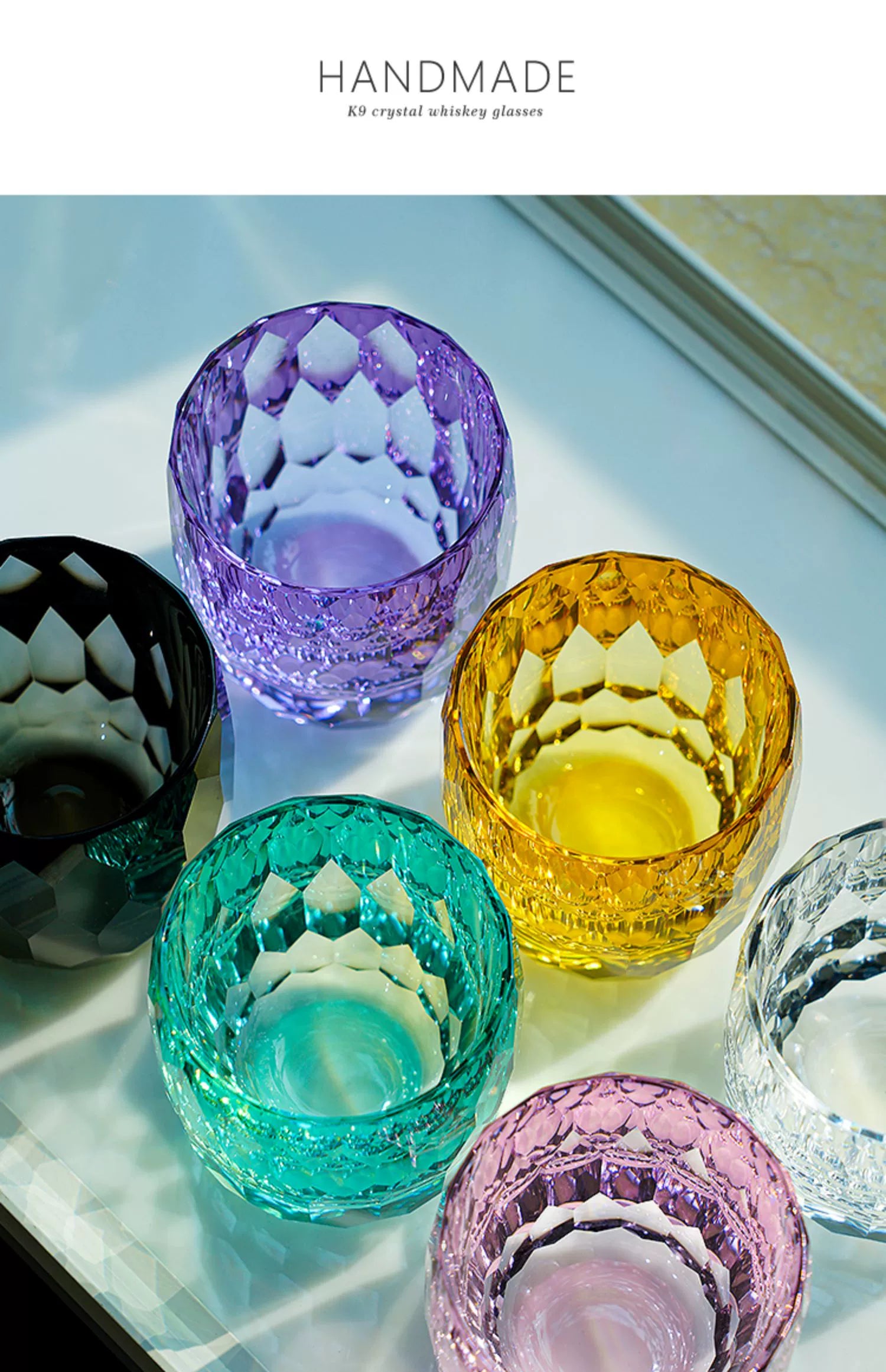 Hand-carved K9 Crystal Whiskey Glass