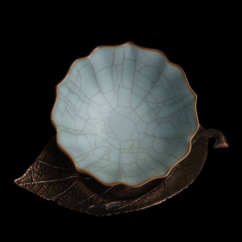 Handmade Ru Kiln Teacup Celadon Kungfu Teacup