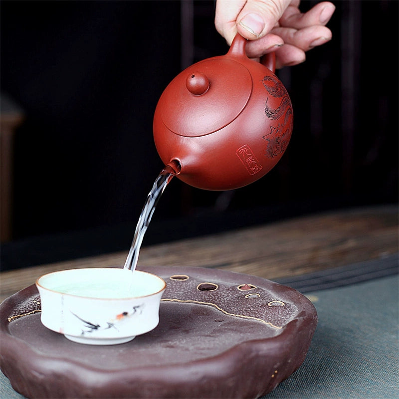 Handmade Nine-tailed Fox Xishi Teapot