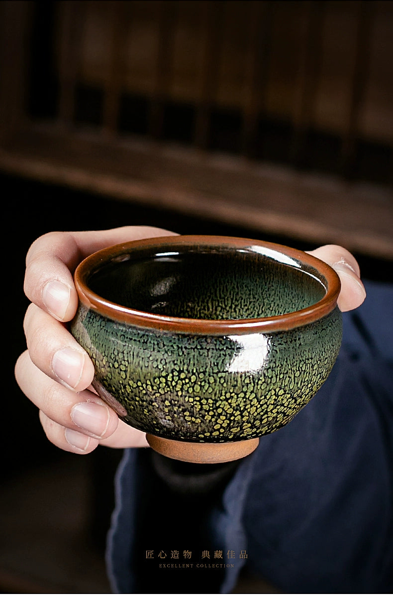 Green Oil Drop Partridge Jianzhan Tea Cup new arrivals