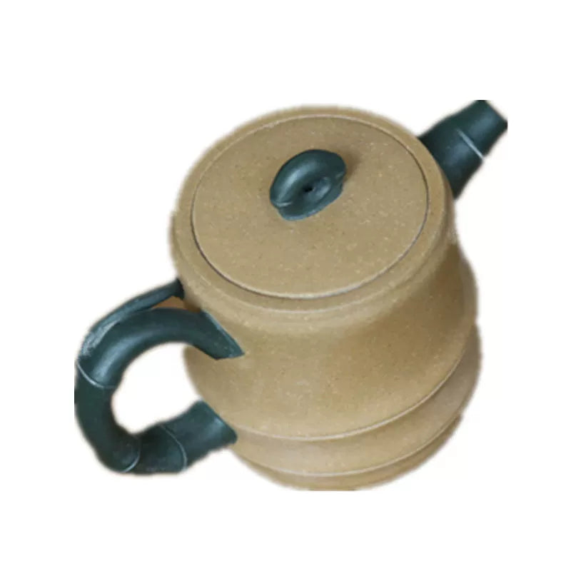 Round Bamboo Purple Clay Teapot
