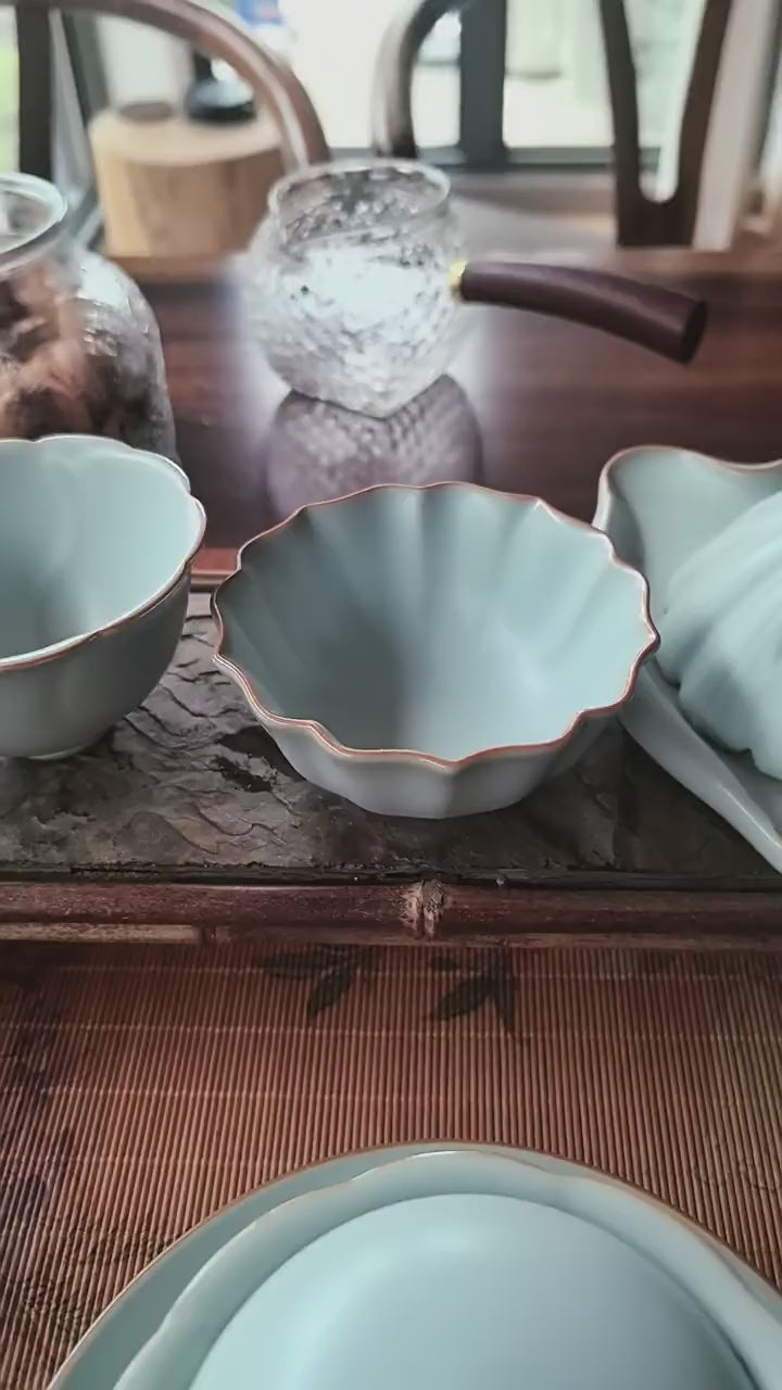 Handmade Ru Kiln Teacup Celadon Kungfu Teacup